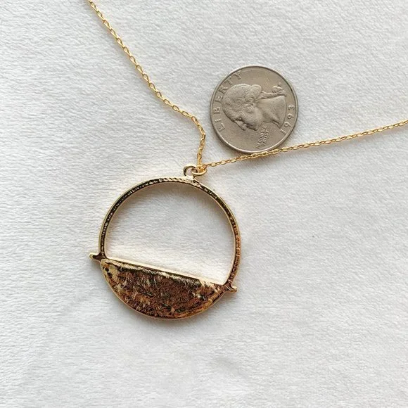 Wanderlust + Co Gold Raffia Woven Necklace - Picture 3 of 4